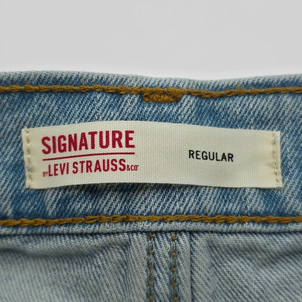 Levi Strauss Signature Regular Fit Jeans Big Tall Mens 50x30 Light Stonewash NWT